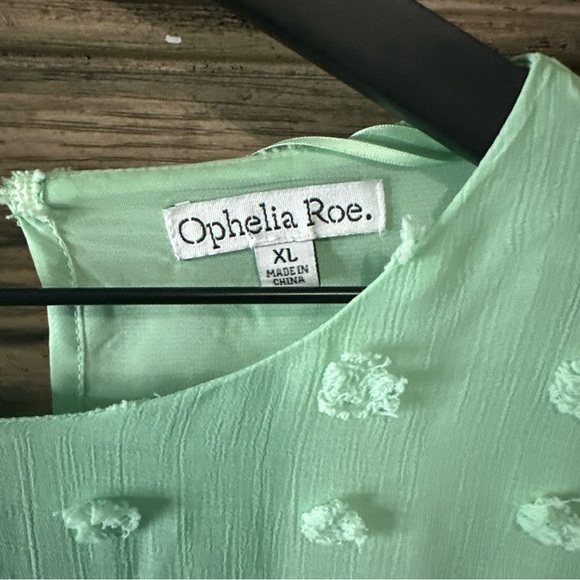 Mint Green Textured Women's Top whimsical - Picture 3 of 8